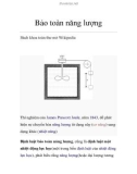 Bảo toàn năng lượng