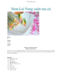 Nem Lai Vung cuộn rau củ