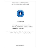 Giáo trình Sinh lý môi trường (Nghề: Khoa học cây trồng - Cao đẳng): Phần 1 - Trường Cao đẳng Cộng đồng Đồng Tháp