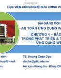 Bài giảng An toàn ứng dụng web & CSDL: Chương 4 - TS. Hoàng Xuân Dậu