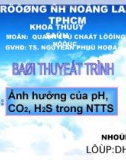 Ảnh hưởng của pH, CO2, H2S trong nuôi trồng thủy sản