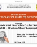 Bài giảng Cơ sở dữ liệu và quản trị cơ sở dữ liệu: Chương 4 - ThS. Nguyễn Vương Thịnh