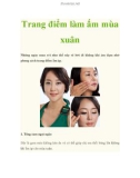 Trang điểm làm ấm mùa xuân