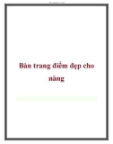 Bàn trang điểm đẹp cho nàng