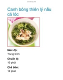 Canh bông thiên lý nấu cá lóc