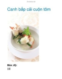 Canh bắp cải cuộn tôm