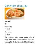 Canh tôm chua cay