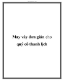 May váy đơn giản cho quý cô thanh lịch