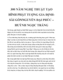 300 NĂM NGHỆ THUẬT TẠO HÌNH PHẬT TUỢNG GIA ĐỊNHSÀI GÒNNGUYỄN ĐẠI PHÚC – HUỲNH NGỌC TRẢNG