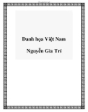 Danh họa Việt Nam Nguyễn Gia Trí