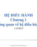 Bài giảng Hệ điều hành: Chương 1 - ThS. Phan Đình Duy