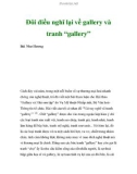 Ðôi điều nghĩ lại về gallery và tranh 'gallery