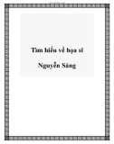 Tìm hiểu về họa sĩ Nguyễn Sáng