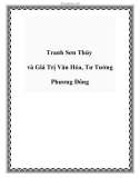 Tranh Sơn Thủy với Giá Trị Văn Hóa, Tư Tưởng Phương Đông