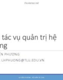 Bài giảng Hệ quản trị CSDL: Chương 4 (Phần 2) - TS. Lại Hiền Phương