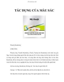 TÁC DỤNG CỦA MÀU SẮC