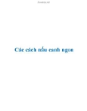 Các cách nấu canh ngon