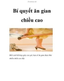 Bí quyết ăn gian chiều cao