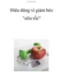 Điêu đứng vì giảm béo