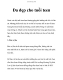 Da đẹp cho tuổi teen