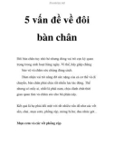 5 vấn đề về đôi bàn chân