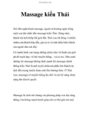 Massage kiểu Thái