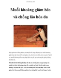 Muối khoáng giảm béo và chống lão hóa da