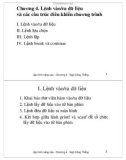 Bài giảng Lập trình nâng cao (Advanced Programming) - Chương 4: Lệnh vào/ra dữ liệu và các cấu trúc điều khiển chương trình