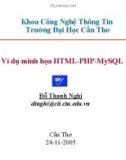 Bài giảng Lập trình web: Ví dụ minh họa HTML-PH-MySQL