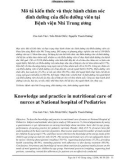 Mô tả kiến thức và thực hành chăm sóc dinh dưỡng của điều dưỡng viên tại Bệnh viện Nhi Trung ương