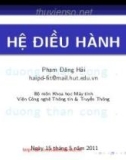 Bài giảng môn Hệ điều hành - Chương 5: Quản lý vào ra