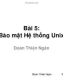 Bài giảng Phần mềm nguồn mở: Bài 5 - Đoàn Thiện Ngân