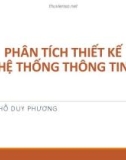 Bài giảng Phân tích thiết kế hệ thống thông tin: Chương 2 - Phan Hồ Duy Phương