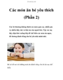 Những món ăn bé yêu thích (Phần 2)