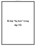 Bí kíp 'hạ hỏa' trong dịp Tết