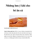 Những lưu ý khi cho bé ăn cá