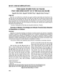Tổng quan về kiến thức và thái độ phát hiện sớm khuyết tật ở trẻ của các bà mẹ