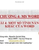 Bài giảng Tin học cơ bản: Chương 4.4 - Nguyễn Quỳnh Diệp