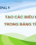 Bài giảng Tin học phần 2 - Chương 5: Tạo biểu đồ trong bảng tính