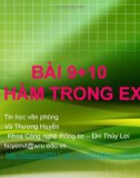 Bài giảng Tin học văn phòng: Bài 9+10 - Vũ Thương Huyền