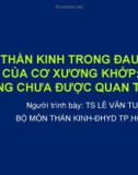 Bài giảng Đau thần kinh trong đau mạn tính của cơ xương khớp: tình trạng chưa được quan tâm – TS. Lê Văn Tuấn