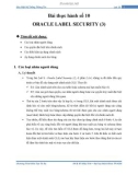 Bài thực hành Bảo mật hệ thống thông tin số 10: Oracle Label Security (3)