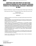 Khảo sát một số tác dụng không mong muốn của người bệnh u lympho không Hodgkin điều trị Methotrexate liều cao tại khoa nội hệ tạo huyết năm 2020