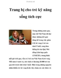 Trang bị cho trẻ kỹ năng sống tích cực