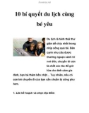 10 bí quyết du lịch cùng bé yêu