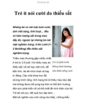 Trẻ ít nói cười do thiếu sắt