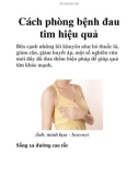 Cách phòng bệnh đau tim hiệu quả