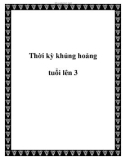 Thời kỳ khủng hoảng tuổi lên 3