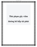 Thủ phạm gây viêm đường hô hấp tái phát