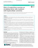 Effect of surgical liver resection on circulating tumor cells in patients with hepatocellular carcinoma